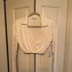 All The Ways Cream Long Sleeve Crop Top